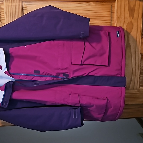 Lands End 2X magenta/plum insulated coat. - Picture 3 of 8